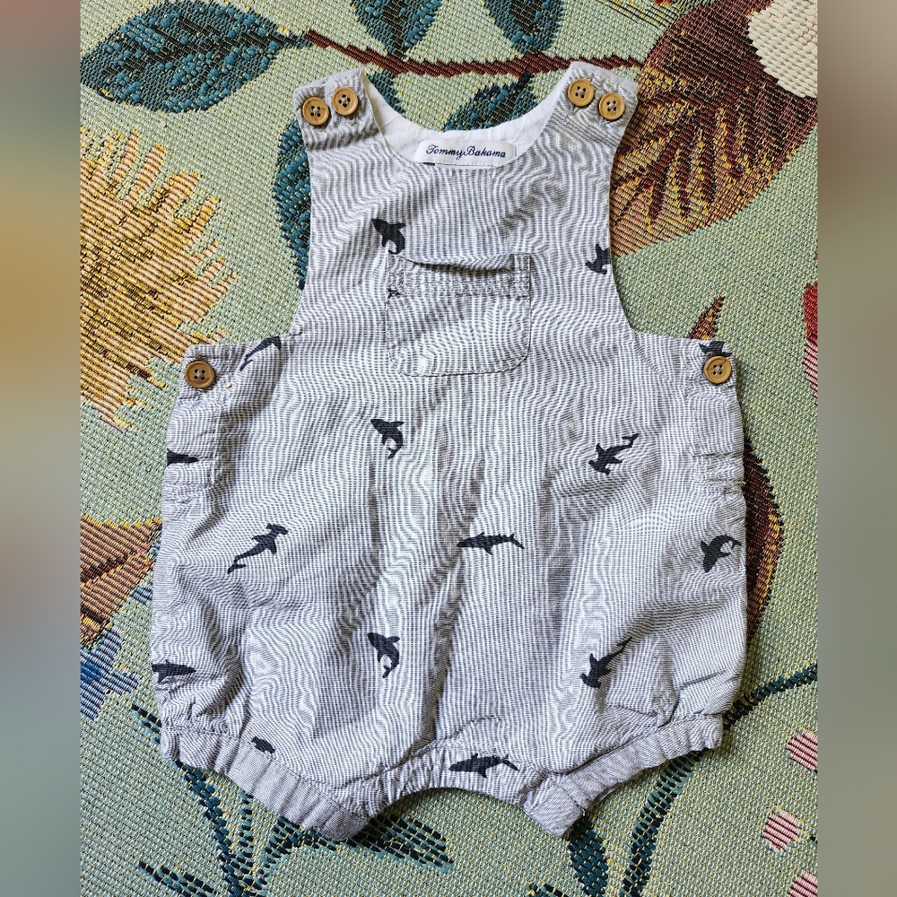 Tommy Bahama 0-3 month Shark Romper
